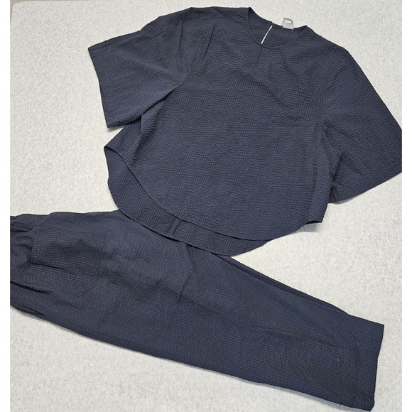 Tops - Grei New York Women's Virago Seersucker  Sz O/1‎  In Midnight Blue Quiet Luxury